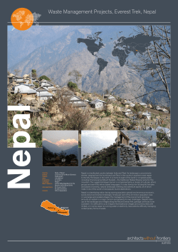 Waste Management Projects, Everest Trek, Nepal