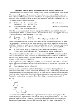 Movement from the double object construction is not fully