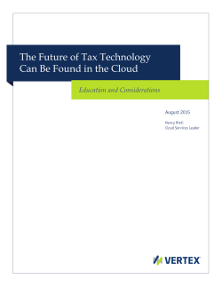 The Future of Tax Technology is in the Cloud