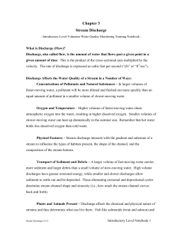 Stream Discharge - Missouri Stream Team