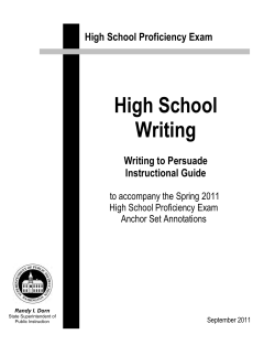 2011 High School Persuasive Instructional Guide