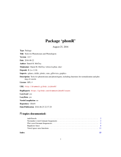 Package `phonR`
