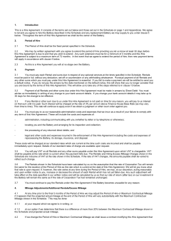 1. Introduction This is a Hire Agreement. It consists of the terms set