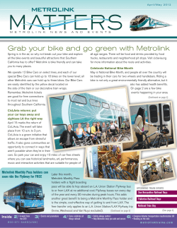 Grab your bike and go green with Metrolink