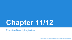 Executive Branch, Legislature