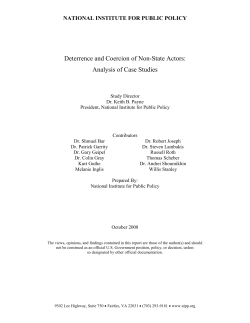 Deterrence and Coercion of Non-State Actors