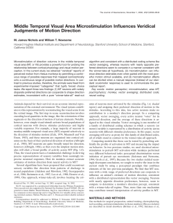 Middle Temporal Visual Area Microstimulation Influences Veridical