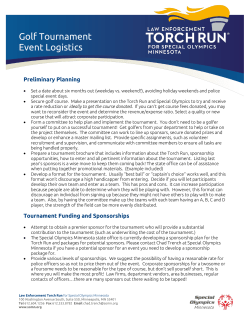 Golf Tournament Event Logistics