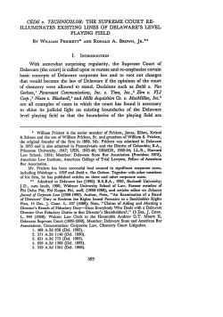 CEDE v. TECHNICOLOR - The Delaware Journal of Corporate Law