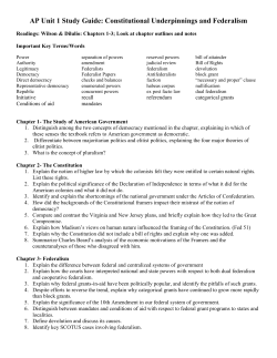 AP Unit 1 Study Guide: Constitutional Underpinnings and Federalism