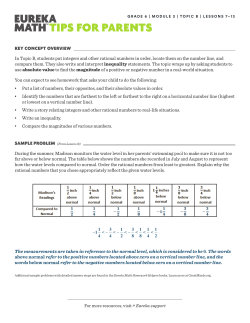 Parent Tips Lessons 7-13