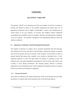 CHAPTER 2 QUANTITY TAKE-OFF