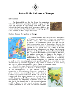 Palaeolithic Cultures of Europe