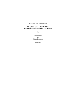 The Global Child Labor Problem: What Do We Know and