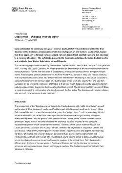 Dada Afrika &ndash; Dialogue with the Other