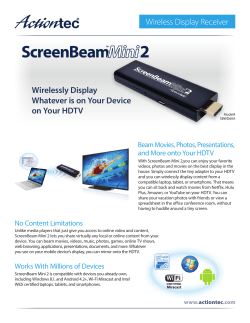 Data Sheet - ScreenBeam