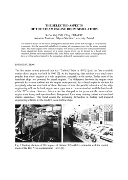 the selected aspects of the steam engine room simulators