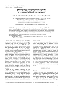 Preparation of Interpenetrating Polymer Networks of Epoxy