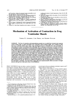 Mechanism of Activation of Contraction in Frog Ventricular Muscle