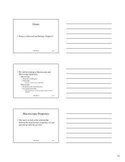 Gases Macroscopic Properties