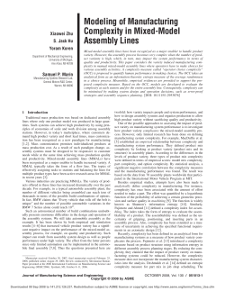 Modeling of Manufacturing Complexity in Mixed
