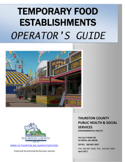 temporary food establishments operator`s guide