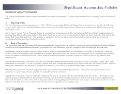 Significant Accounting Policies
