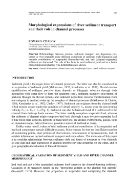 Morphological expressions of river sediment