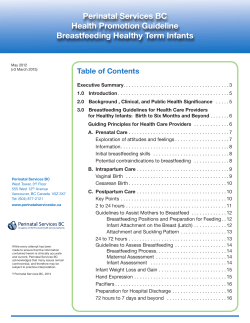 Breastfeeding Healthy Term Infants