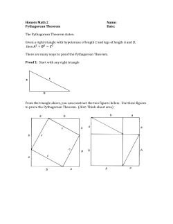 The Pythagorean Theorem states