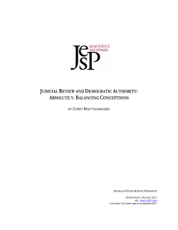judicial review and democratic authority: absolute v