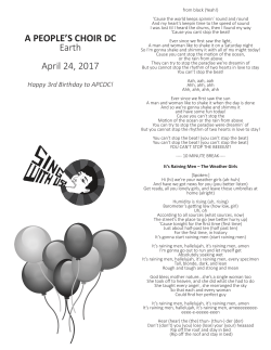 double-sided booklet - A People`s Choir DC