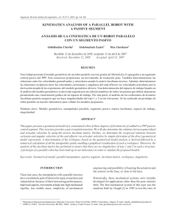 kinematics analysis of a parallel robot with a passive segment