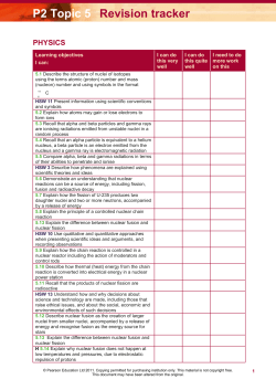 P2 Topic 5 Revision tracker
