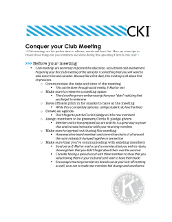 Conquer your Club Meeting - Florida District of Circle K International