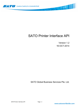 SATO Printer Interface API