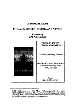 a book review: china on screen: cinema and nation