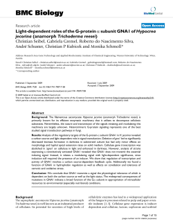 Light-dependent roles of the G-protein &alpha; subunit GNA1 ofHypocrea