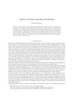 Radical factorial monoids and domains