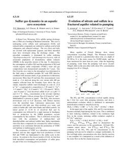 Sulfur gas dynamics in an aquatic cave ecosystem Evolution of