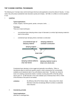 Top 10 noise control techniques