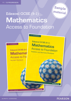 Mathematics - Pearson Schools and FE Colleges