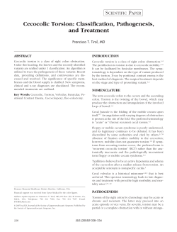 Cecocolic Torsion: Classification, Pathogenesis
