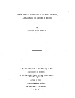 HERMAN MELVILLE AS REVEALED IN HIS CIVIL WAR POEMS