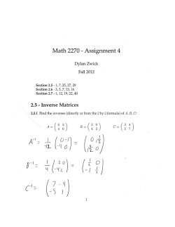 Assignment 4 Solutions