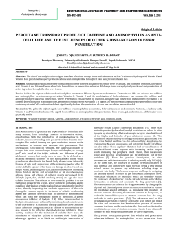 percutane transport profile of caffeine and aminophyllin as anti