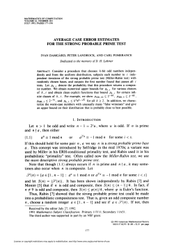 average case error estimates for the strong probable prime test