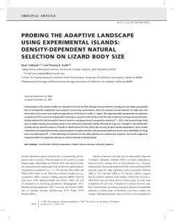 probing the adaptive landscape using experimental islands