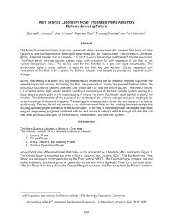 Mars Science Laboratory Rover Integrated Pump Assembly Bellows