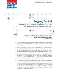 Lagging behind : lessons from the least developed countries for a